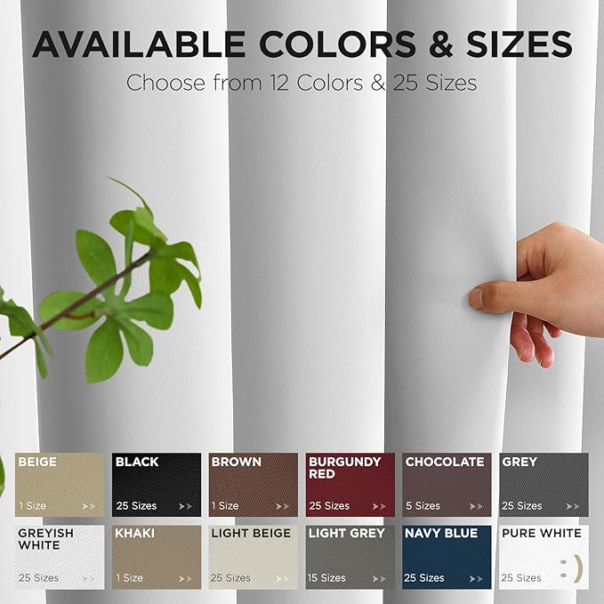 Joydeco Blackout Patio Sliding Door Curtains 84 Inches Long, Grommet Privacy Room Divider Curtains, Extra Wide Thermal Blackout Drapes for Bedroom Living Room (Greyish White 100Wx84L, 1 Panel)