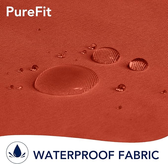 PureFit Outdoor Curtains for Patio Waterproof Weatherproof, UV Resistant Outside Curtains for Gazebo, Front Porch, Pergola, Sun Blocking Privacy Curtain, 52W x 120L inch, 1 Panel, Red Clay