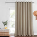 NICETOWN Blackout Patio Curtains 100 x 144 Inches Long for Sliding Door Extral Wide Blackout Curtain Panels Thermal Insulated Room Divider - Grommet Top, 100" W x 144" L, 1 Panel, Taupe