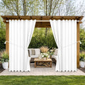 DIVA EN CAMINO DEC Outdoor Patio Curtain Waterproof Darkening Thermal Insulated Indoor Curtains for Bedroom, Porch, Living Room, Pergola, Cabana, W105 x L95, Set of 2 Panels