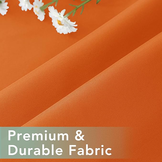 Outdoor Curtains for Patio Waterproof 6 Panels - Windproof, Privacy, Weatherproof Outside Drapes for Gazebo Pergola Porch, Grommet Top and Tab Bottom, 54x95 Inch, Mecca Orange