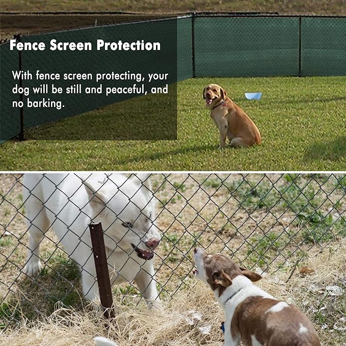 UPGRADE Privacy Fence Screen 4'x4' Dark Green Outdoor 90% Visibility Blockage 170 GSM Mesh Shade Cover Panels for Backyard,Balcony,Home Decoration with Zip Ties,Customized Avaliable