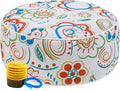 UPWELL Waterproof Inflatable Outdoor Ottoman Pouf,Portable Patio Footrest, Durable & Stylish, Perfect for Garden, Pool, Camping & Home Use - D20 xH9（FloatRelax）