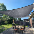 SUNLAX Sun Shade Sail 11' x 11' Dark Grey Rectangle Canopy Sail Shade Cover UV Block Permeable Sunshade Outdoor for Patio Backyard Deck Pergola (We Make Custom Size)