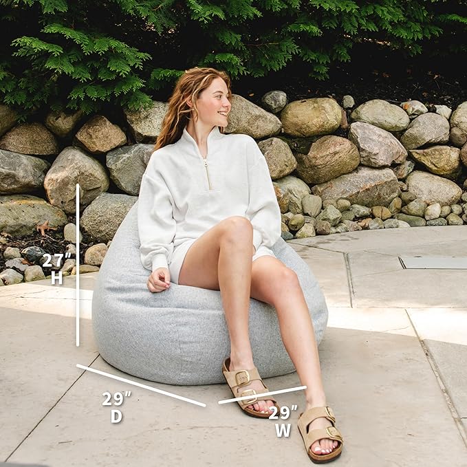 Big Joe Tuffet Weatherproof Bean Bag Chair, Ceramic Intertwist, Durable Weather Resistant Fabric, 2.5 feet Teardrop