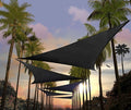 Amgo Custom Size 4' x 4' x 4' Black Triangle Sun Shade Sail Order to Make Canopy Awning UPF50+ AGSLT, 95% UV Blockage, Water & Air Permeable, 200GSM Commercial Standard (We Customize)