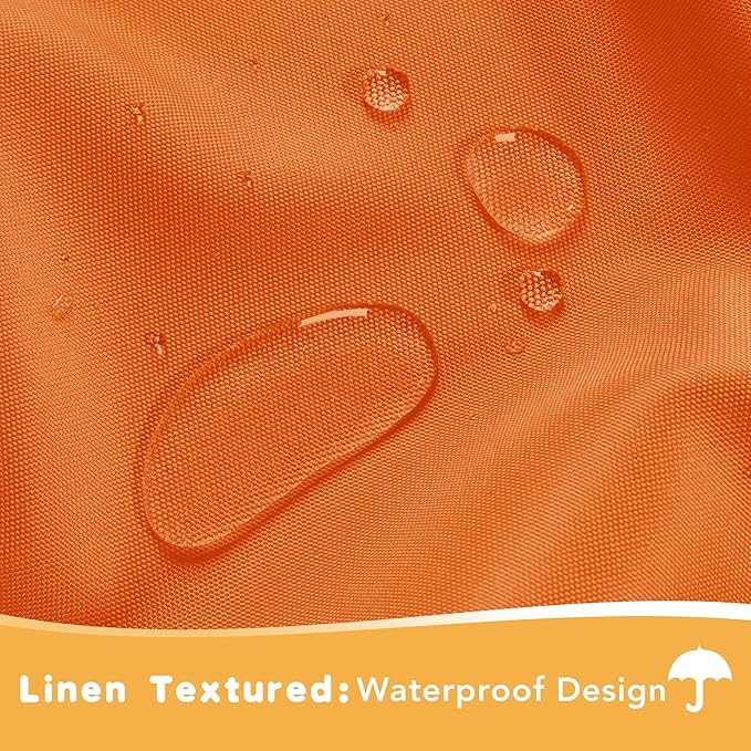 HolidayIdeas Extra Wide Outdoor Curtains for Patio Waterproof, 2 Panels - 110 x 95 Inch - Privacy & Light Filtering Curtains Grommet Outside Curtains for Porch, Gazebo, Backyard (Mecca Orange)