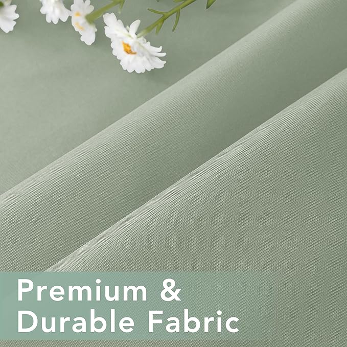 Outdoor Curtains for Patio Waterproof 6 Panels - Windproof, Privacy, Weatherproof Outside Drapes for Gazebo Pergola Porch, Grommet Top and Tab Bottom, 54x84 Inch, Sage Green