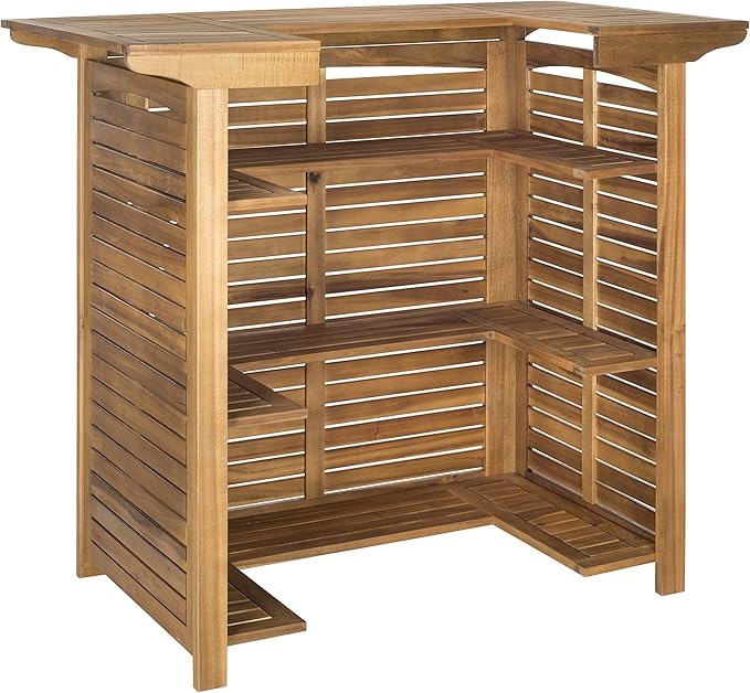 Safavieh Outdoor Collection Monterey Teak Bar Table - Teak Brown