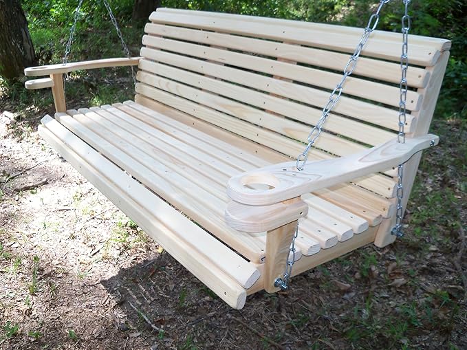 5FT Cypress Porch Swing Made in USA with Hanging Hardware