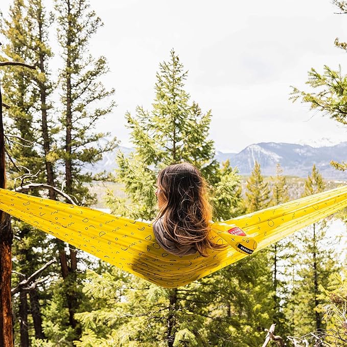 GRAND TRUNK TrunkTech Double Hammock | Ultra-Strong & Lightweight | 11 ft Hammock with Ripstop Nylon | 500 lb Capacity | Fast-Drying & Weather-Resistant | Vista