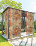 Boho Outdoor Curtains for Patio Waterproof, Grommet Privacy Curtain Drapes Weatherproof Outside Curtains for Porch GazeboPergola Cabana 2 Panel 54x108inch Rustic Bohemian Floral Tribal Orange