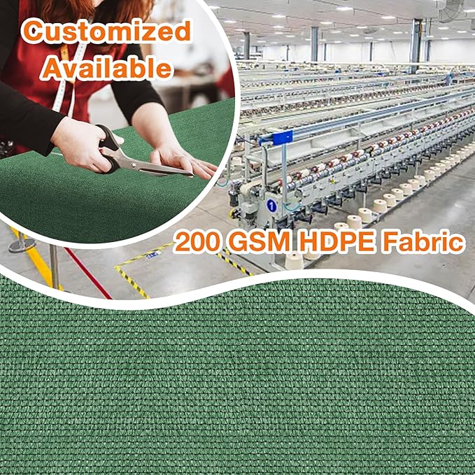 Artpuch Outdoor Pergola Shade Cover 7' X 12' Sun Shade Cloth with Grommets, 90% UV Protection Canopy Patio Privacy Screen (Customized Available) GN107, Green
