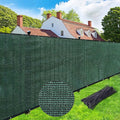 UPGRADE Privacy Screen Fence 4' x 50' Commercial Shade Cover with Brass Grommets Heavy Duty Perfect for Outdoor Back Yard-Dark Green, Customizable