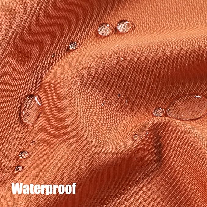 BONZER Outdoor Curtains for Patio Waterproof Thick Privacy Wide Grommet Light Filtering Outside Curtains for Porch Pergola Gazebo Deck, 1 Panel, 110W x 108L inch, Mecca Orange