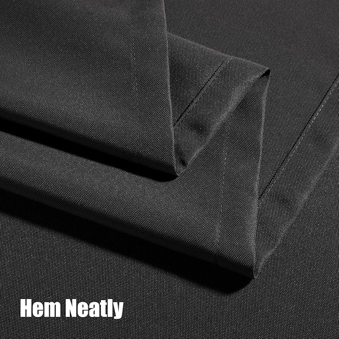 BONZER Wide Waterproof Outdoor Curtains for Patio Heavy Privacy Light Filtering Grommet Outside Curtains for Porch, Pergola, Gazebo, 1 Panel, 110W x 84L inch, Charcoal