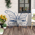 50 Inches Outdoor Bench, Garden Bench with Sturdy Iron Metal Frame, Pretty Butterfly Bench Front Porch Bench for Porch,Lawn,Garden,Yard