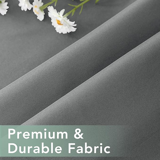 Outdoor Curtains for Patio Waterproof 6 Panels - Windproof, Privacy, Weatherproof Outside Drapes for Gazebo Pergola Porch, Grommet Top and Tab Bottom, 54x120 Inch, Grey