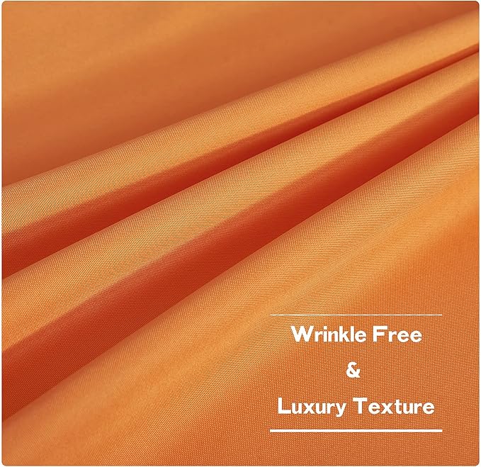 NICETOWN Canvas Outdoor Curtains Decor 95" Long for Patio Waterproof, Rustproof Grommet Outside/Indoor Window Drapes for Porch/Cabana, Orange, W55 x L95, Set of 2
