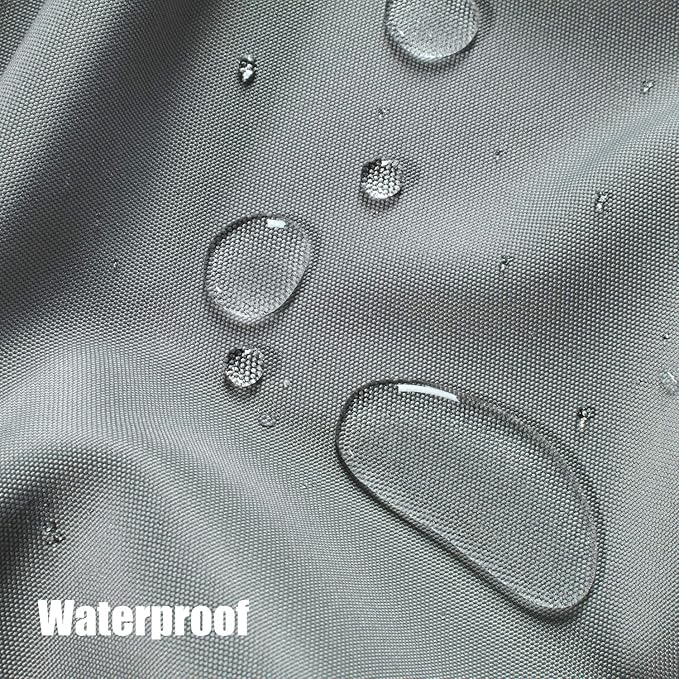 BONZER Waterproof Indoor/Outdoor Curtains for Patio Thick Privacy Grommet Curtains for Bedroom, Living Room, Porch, Pergola, Cabana, 1 Panel, 54W x 95L inch, Grey