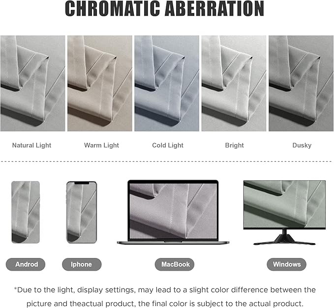 BONZER Waterproof Indoor/Outdoor Curtains for Patio Thick Privacy Grommet Curtains for Bedroom, Living Room, Porch, Pergola, Cabana, 1 Panel, 84W x 120L inch, Silver