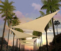 Amgo Custom Size 13' x 13' x 13' Beige Triangle Sun Shade Sail Order to Make Canopy Awning UPF50+ AGSLT, 95% UV Blockage, Water & Air Permeable, 200GSM Commercial Standard (We Customize)