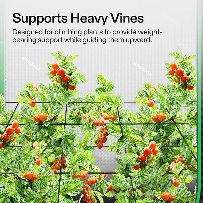 VIVOSUN 5 x 5Ft. Elastic Trellis Netting with 4 Hooks for Climbing Plants, Vegetables, Fruits, and Flowers, 1-Pack