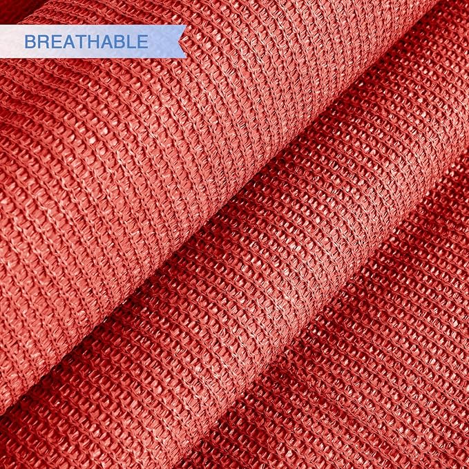 E&K Sunrise 2' x 2' x 2' Sun Shade Sail Triangle Canopy Shade Cover UV Block for Patio Backyard Garden Outdoor (Red)