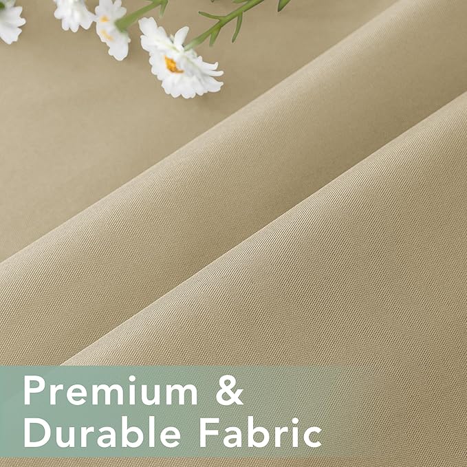 Patio Curtains Outdoor Waterproof 6 Panels - Windproof, Privacy, Weatherproof Outside Drapes for Gazebo Pergola Porch, Grommet Top and Tab Bottom, 54x95 Inch, Cream