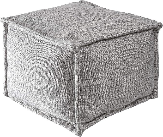 nuLOOM Sofia Casual Solid Indoor/Outdoor Filled Ottoman Pouf 14" x 20" x 20"