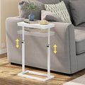 TUTOTAK End Table, Side Table, Tall Couch Table, Sofa Table, Living Room, Bedroom,White TB01BW083