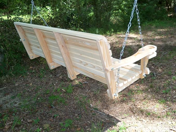5FT Cypress Porch Swing Made in USA with Hanging Hardware