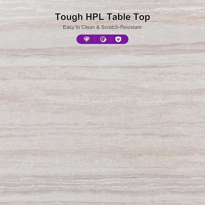 PURPLE LEAF 13 Pieces Outdoor Dining Set Patio Table and Chairs Set Aluminum Wicker Rattan Patio Furniture Set for Lawn Garden Porch Beige Marble Color Outdoor Set