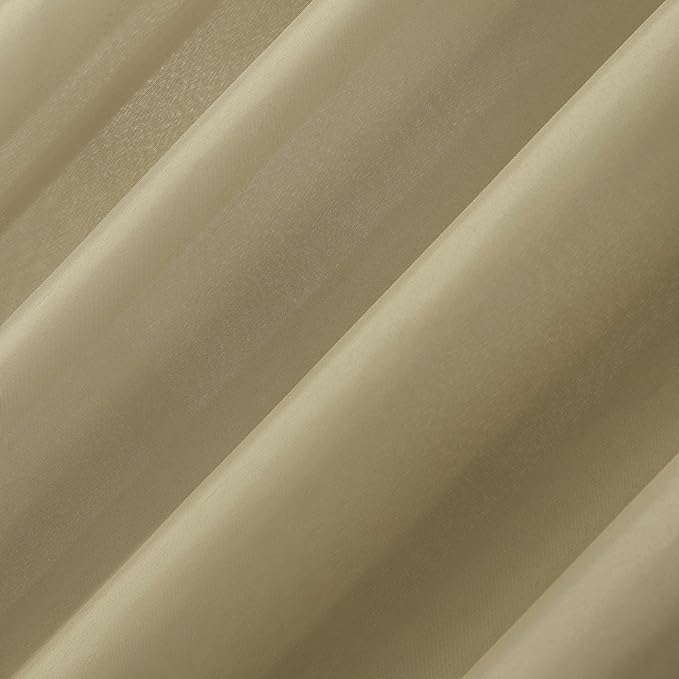 Sun Zero Marina Indoor/Outdoor UV Protectant Energy Efficient Grommet Curtain Panel, 54" x 108", Khaki