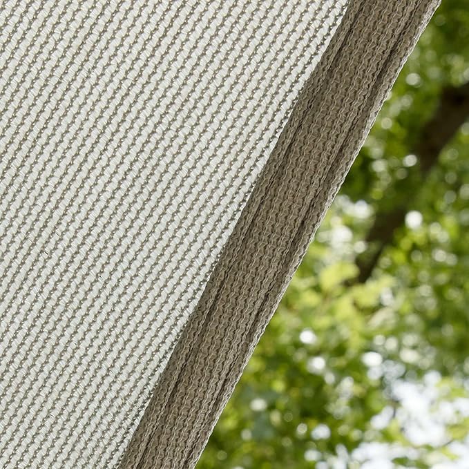 Amgo Custom Size 19' x 19' x 19' Grey Triangle Sun Shade Sail Order to Make Canopy Awning UPF50+ AGSLT, 95% UV Blockage, Water & Air Permeable, 200GSM Commercial Standard (We Customize)