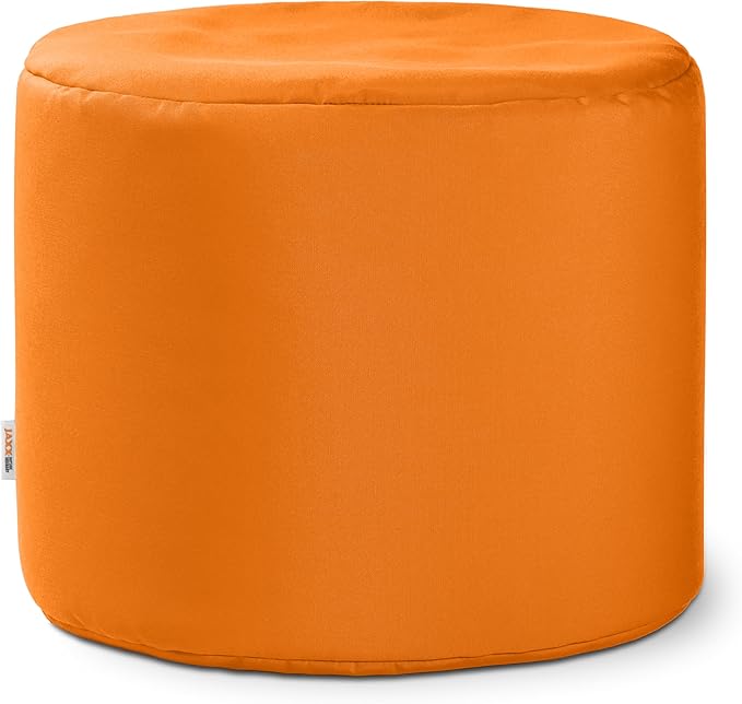 Jaxx Spring Outdoor Ottoman/Side Table, Premium Sunbrella, Tangerine