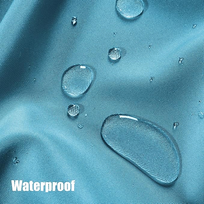 BONZER Outdoor Waterproof Curtains for Patio Wide Grommet Light Filtering Outside Curtains for Gazebo, Porch, Pergola, Pavilion, 1 Panel, 110W x 120L inch, Teal