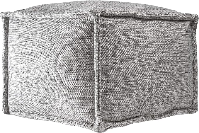 nuLOOM Sofia Casual Solid Indoor/Outdoor Filled Ottoman Pouf 14" x 20" x 20"