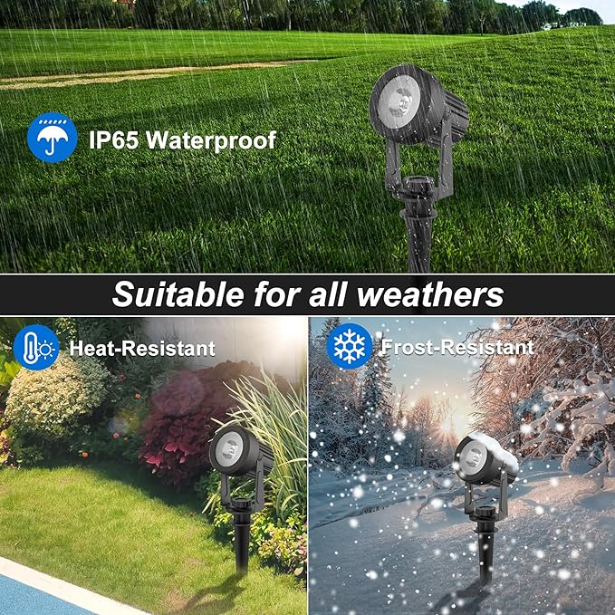 Solar Spot Lights Outdoor, Dusk to Dawn Landscape Spotlights IP65 Waterproof 9.8ft Cable,Solar Uplights for Tree Garden Yard Driveway Porch Walkway Pool (6-in-1, 3000K Warm White)