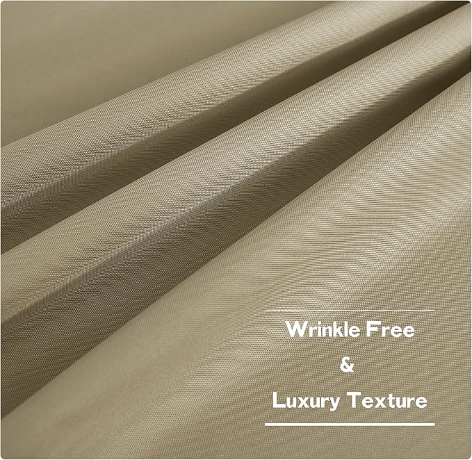 NICETOWN 2 Panels Outdoor Curtains Tab Top Extra Long Drapery for Pool, Waterproof Thermal Insulated Privacy Inside Outside Window Treatments for Patio/Pavilion, 55 x 108-Inch, Taupe