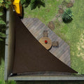 Amgo 18' x 18' x 25.5' Brown Right Triangle Sun Shade Sail UPF50+ Canopy Awning AGSLT, 95% UV Blockage, Water & Air Permeable, 200GSM Heavy Duty Commercial and Residential (We Make Custom Sizes)
