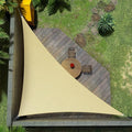 Amgo Custom Size 11' x 22' x 24.6' Beige Right Triangle Sun Shade Sail UPF50+ AGTAPRT12, Order to Make Canopy Awning, 95% UV Blockage, Water & Air Permeable, Commercial Standard (We Customize)