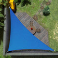 Amgo Custom Size 11' x 12' x 16.3' Blue Right Triangle Sun Shade Sail Order to Make Canopy Awning UPF50+ AGSLT, 95% UV Blockage, Water & Air Permeable, 200GSM Commercial Standard (We Customize)