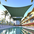 ColourTree TAPR1616 Custom Size 18' x 23' Green Sun Shade Sail Canopy UV Block UPF50 Rectangle - Commercial Standard Heavy Duty - 190 GSM - 3 Years Warranty