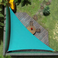 Amgo Custom Size 17' x 17' x 24' Turquoise Triangle Sun Shade Sail UPF50+ AGTAPRT12, Order to Make Canopy Awning, 95% UV Blockage, Water & Air Permeable, Commercial Standard (We Customize)